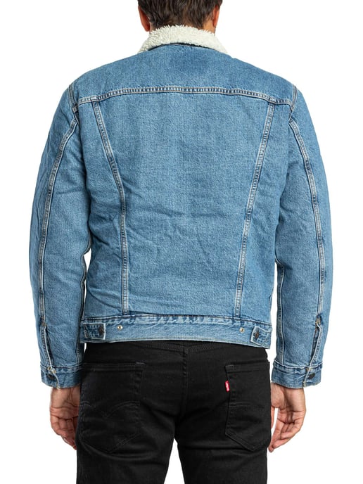 Levi's Type 3 Sherpa Trucker Jacket, Blauw - Image 3