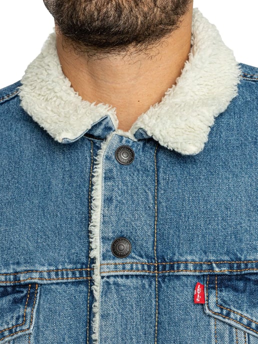 Levi's Type 3 Sherpa Trucker Jacket, Blauw - Image 6