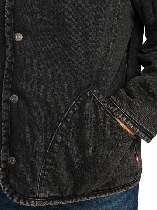 Levi's Sherpa-Jas Met Capuchon, Zwart - Image 4
