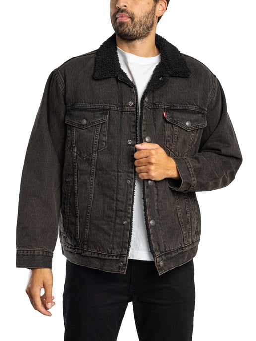 Levi's Relaxte Sherpa-Jas, Zwart - Image 2