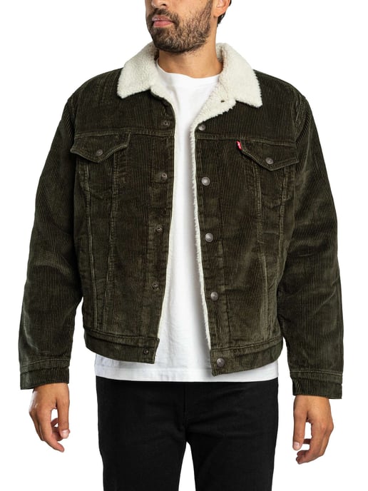 Levi's Truckerjack Van Sherpa-Koord Type 3, Bruin - Image 1