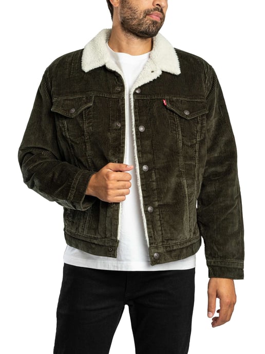 Levi's Truckerjack Van Sherpa-Koord Type 3, Bruin - Image 2