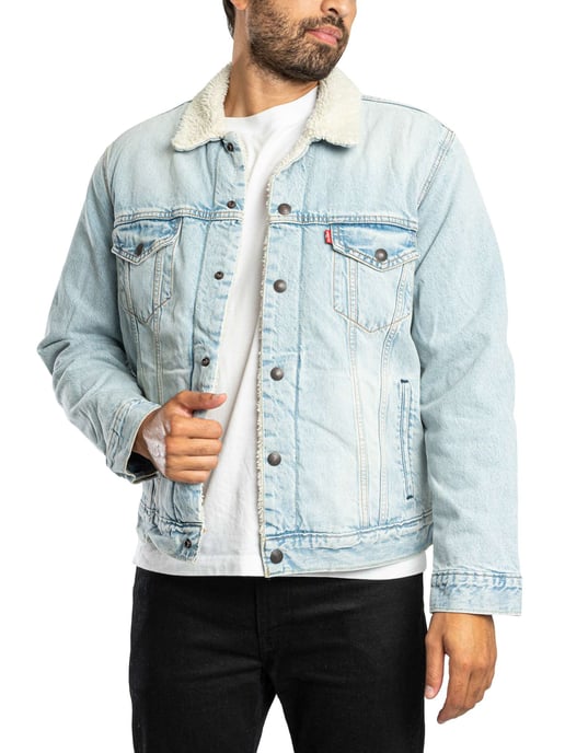 Levi's Type 3 Sherpa Trucker Jacket, Blauw - Image 2