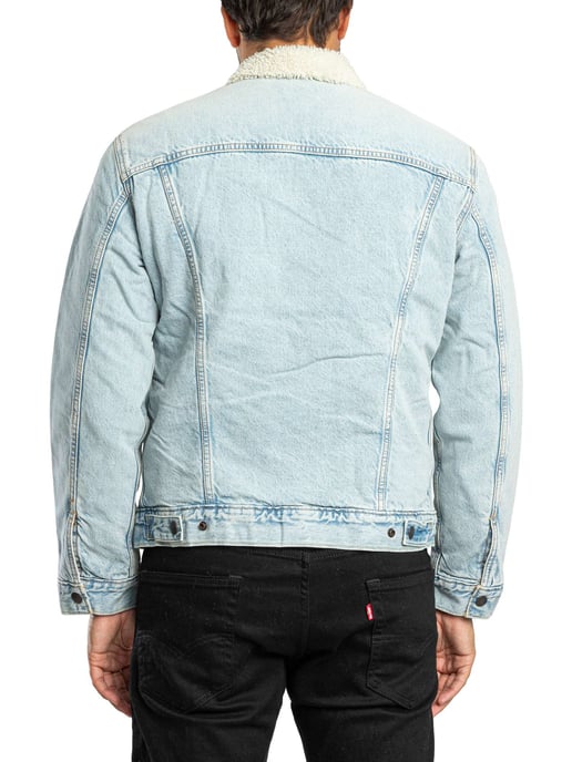 Levi's Type 3 Sherpa Trucker Jacket, Blauw - Image 3