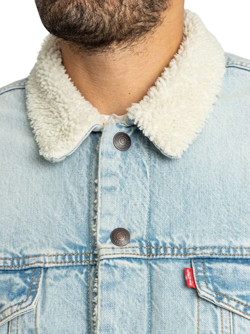 Levi's Type 3 Sherpa Trucker Jacket, Blauw - Image 6