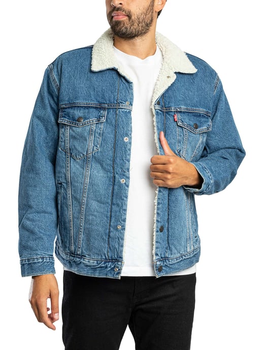 Levi's Relaxte Sherpa-Jas, Blauw - Image 2