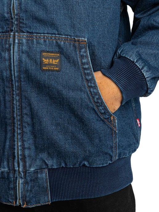 Levi's Potrero Denim Jas Met Capuchon, Blauw - Image 4