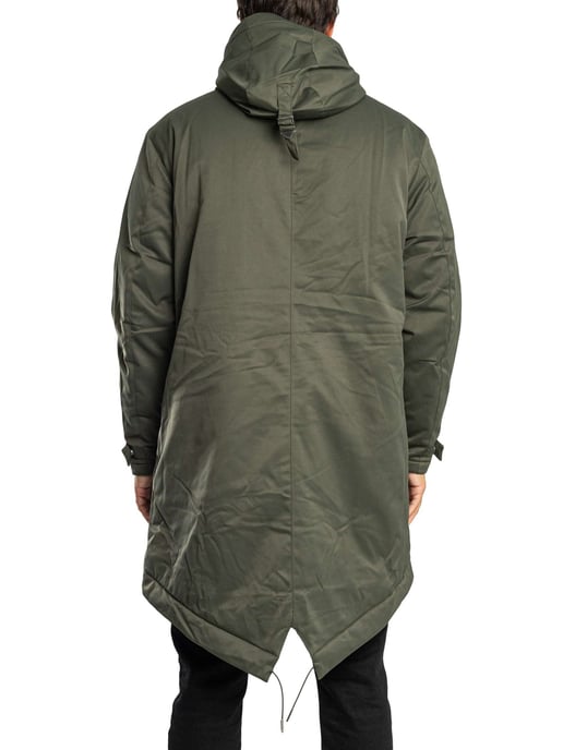 Lyle & Scott Gewatteerde Parka Met Fishtail-Achterkant, Groen - Image 3
