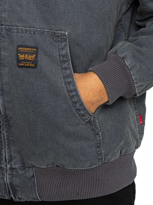 Levi's Potrero Denim Jas Met Capuchon, Grijs - Image 4