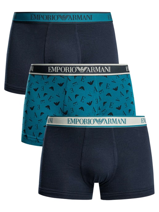 Emporio Armani Trunk 3-Pack, Blauw - Image 1