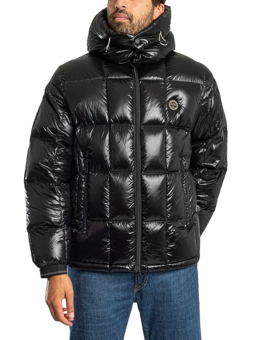 Armani Exchange Badge Puffer Jacket, Zwart - Image 2