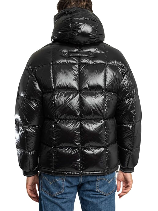 Armani Exchange Badge Puffer Jacket, Zwart - Image 3