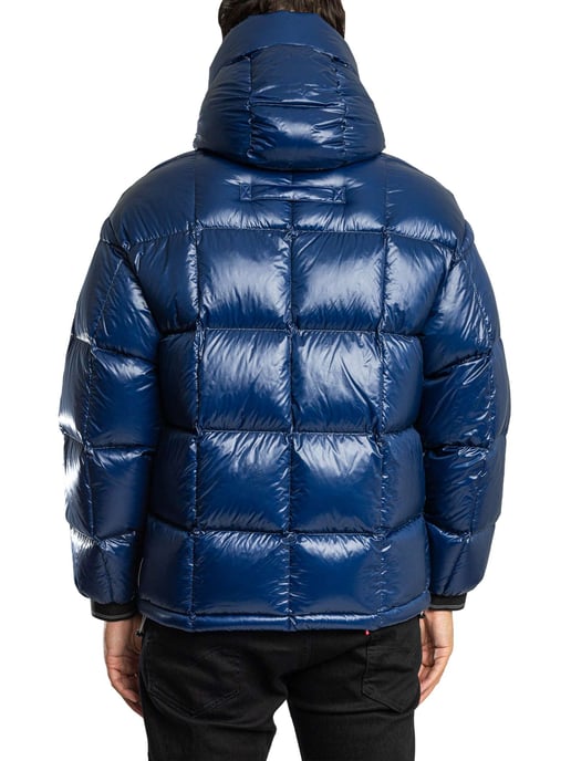 Armani Exchange Badge Puffer Jacket, Blauw - Image 3