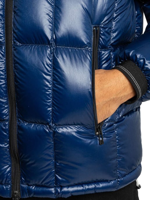 Armani Exchange Badge Puffer Jacket, Blauw - Image 4