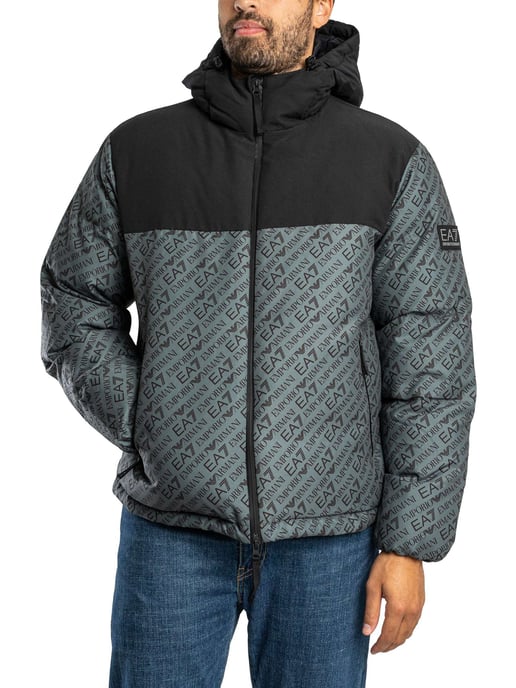 EA7 Logo Repeat Mountain Polar Jacket, Groen - Image 2
