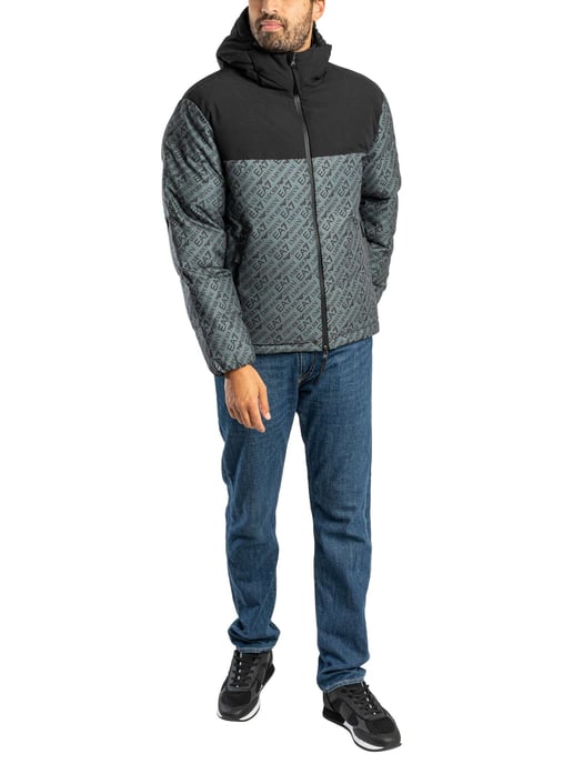EA7 Logo Repeat Mountain Polar Jacket, Groen - Image 6