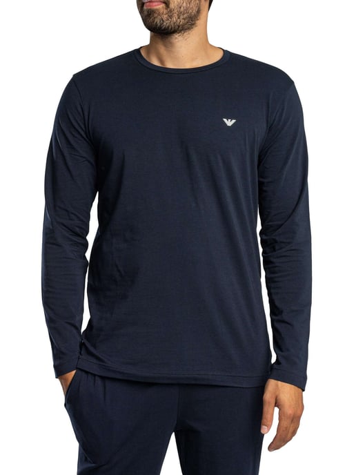 Emporio Armani Jersey Pyjamaset Met Lange Mouwen, Blauw - Image 2