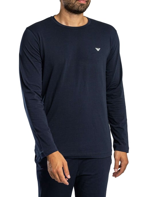 Emporio Armani Jersey Pyjamaset Met Lange Mouwen, Blauw - Image 3