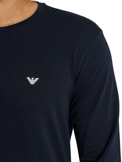 Emporio Armani Jersey Pyjamaset Met Lange Mouwen, Blauw - Image 5