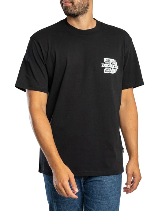 Dickies Minden T-Shirt Met Print Op De Achterkant, Zwart - Image 1