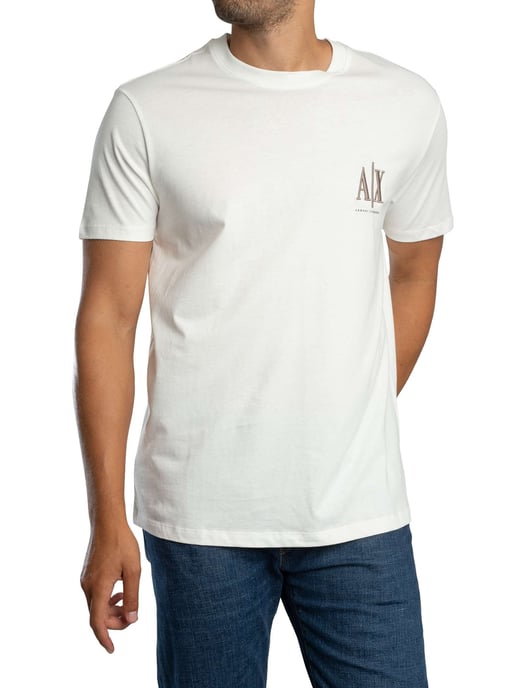 Armani Exchange T-Shirt Met Groot Borstlogo, Wit - Image 1