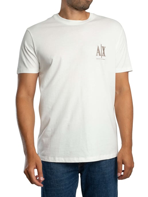 Armani Exchange T-Shirt Met Groot Borstlogo, Wit - Image 2