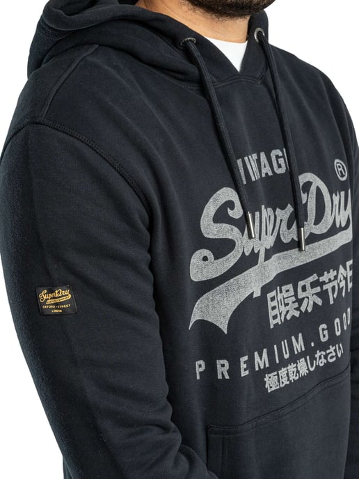 Superdry Klassieke Hoodie Met Vintage Logo, Blauw - Image 6