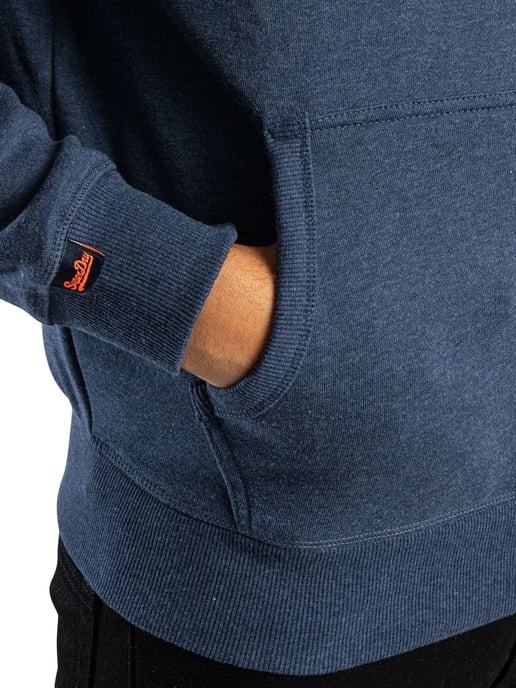 Superdry Essential-Hoodie Met Logo-Pullover, Blauw - Image 6