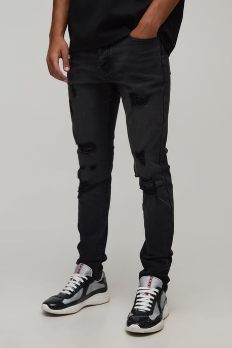 Skinny Fit Distressed Jeans - Image 1