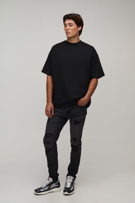 Skinny Fit Distressed Jeans - Image 4