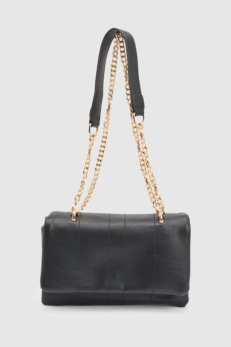 Quilted Fold Over Adjustable Cross Body & Shoulder Bag - Image 2
