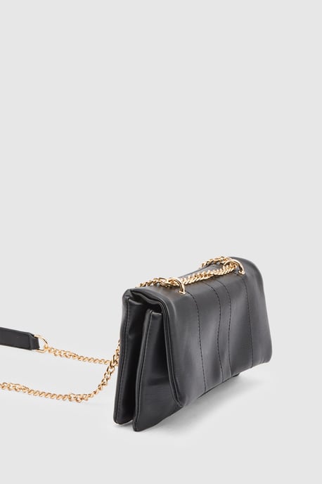 Quilted Fold Over Adjustable Cross Body & Shoulder Bag - Image 3