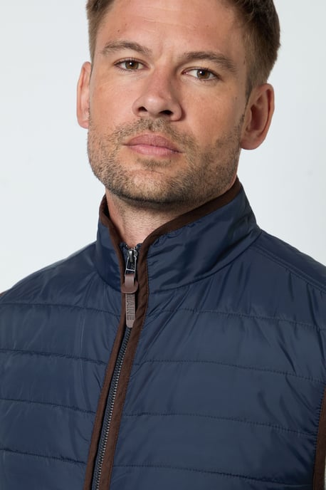 Navy Quilted Gilet - Image 4