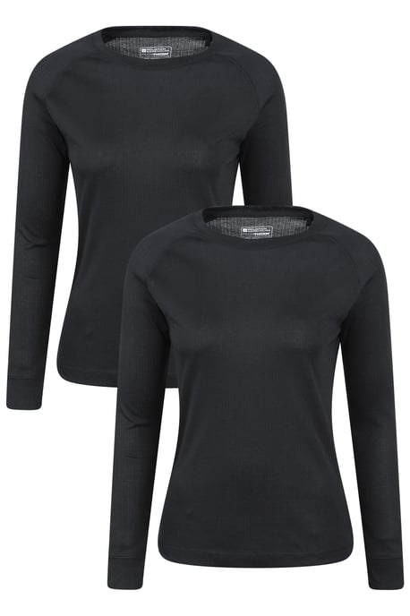 'Talus' Women's Round Neck Top Thermal Quick Drying Tee Black - Image 1