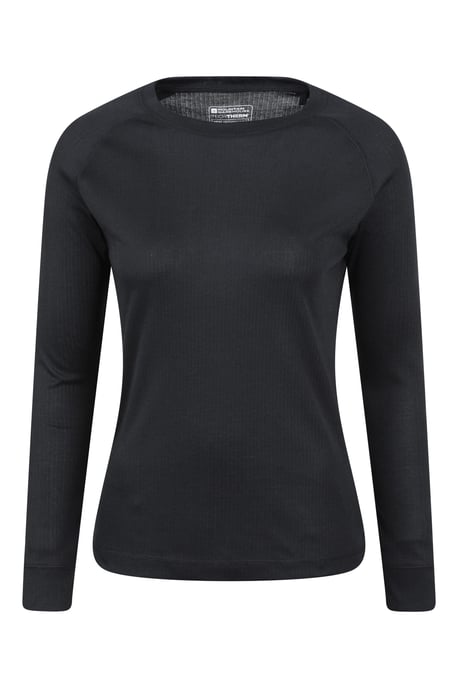 'Talus' Women's Round Neck Top Thermal Quick Drying Tee Black - Image 2