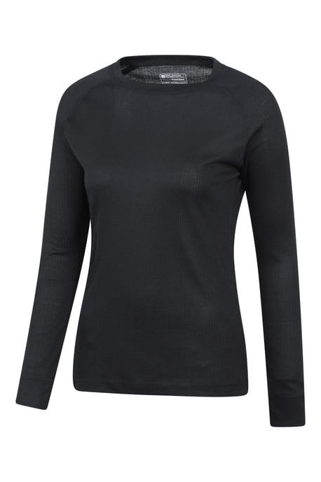 'Talus' Women's Round Neck Top Thermal Quick Drying Tee Black - Image 3