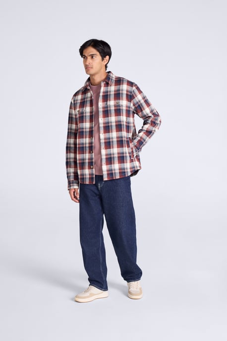 'Seth' Men's Fleece Bonded Shacket Comfy Warm Jacket Dark Blue - Image 2