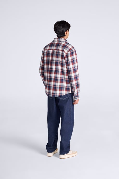 'Seth' Men's Fleece Bonded Shacket Comfy Warm Jacket Dark Blue - Image 4