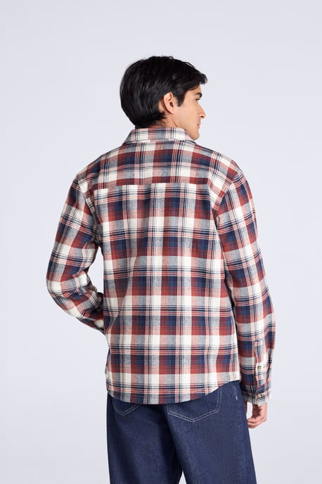 'Seth' Men's Fleece Bonded Shacket Comfy Warm Jacket Dark Blue - Image 5