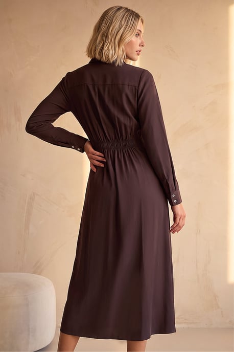 Gathered Shirt Dress - Image 4
