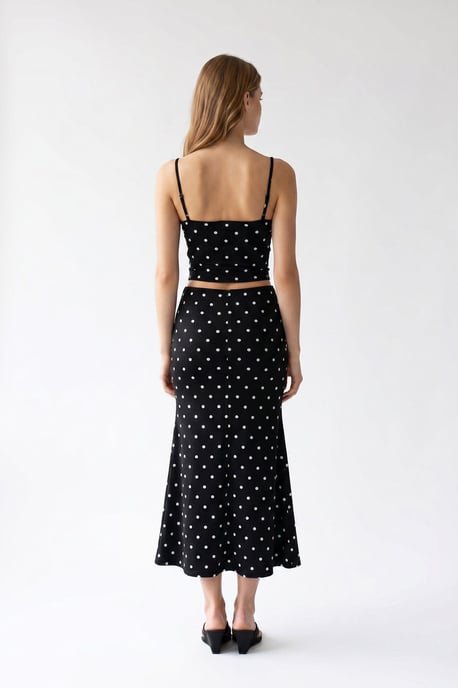 Women's High Waist Polka Dot Two-Piece Coord - Image 6