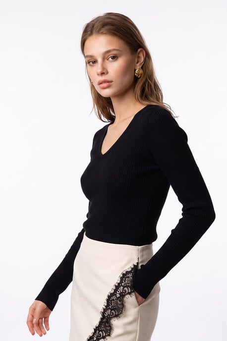 Dames Viscose Mix Cashmere Trui - Image 3