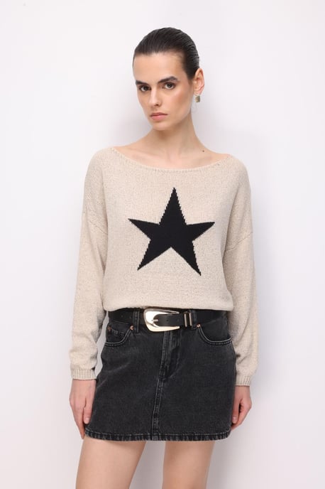 Dames Sweater met Bootnek - Image 1