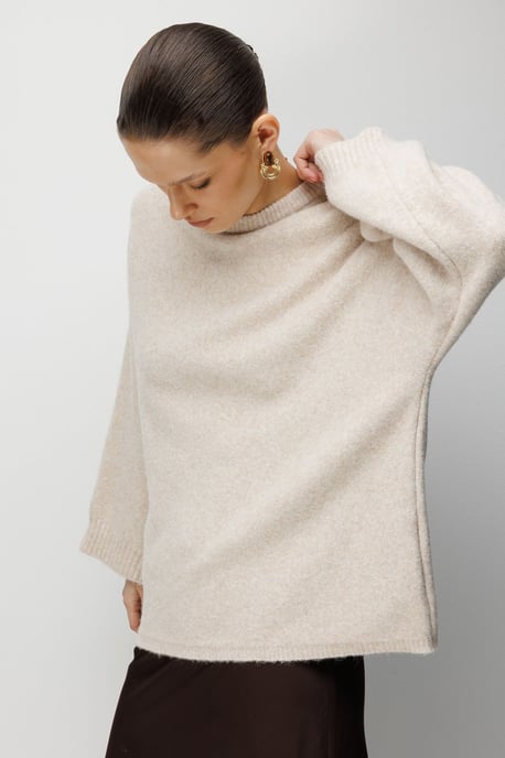 Dames Oversized Crew Neck Trui - Image 3
