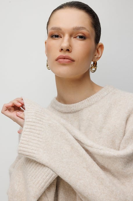 Dames Oversized Crew Neck Trui - Image 4