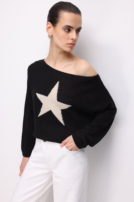 Dames Sweater met Bootnek - Image 1