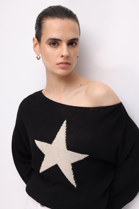 Dames Sweater met Bootnek - Image 2