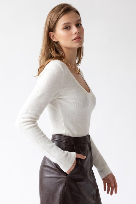 Vrouwen Viscose Mix Kasjmier Trui - Image 3