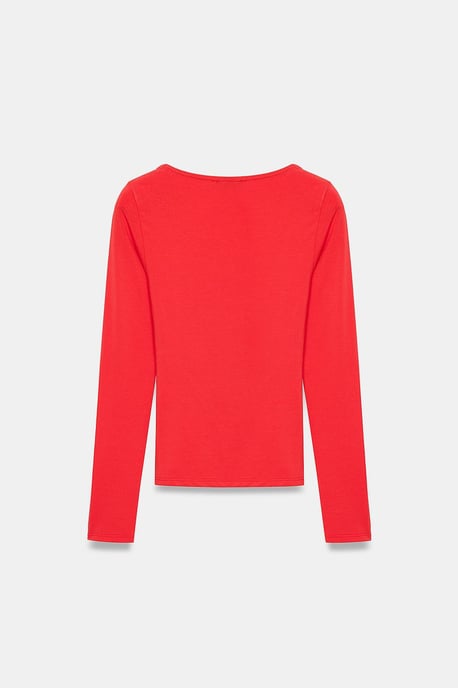 Slim Fit V-hals Gebreide Blouse - Image 6