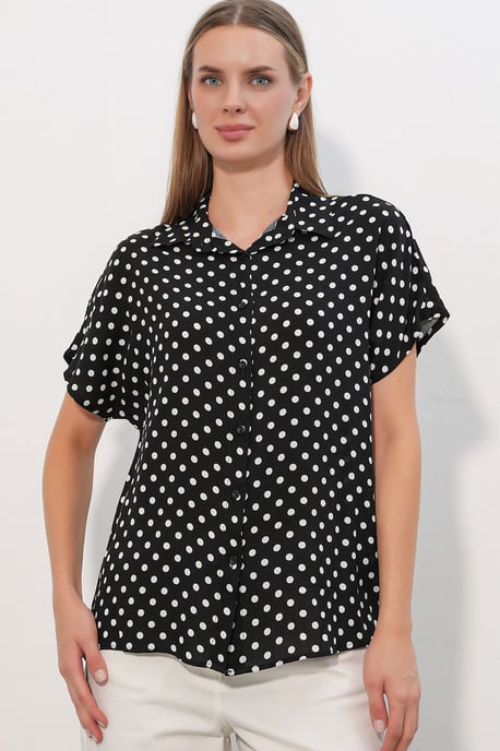 Printed Crepe Button Shirt - Image 4